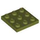 LEGO Olive Green Plate 3 x 3 (11212)