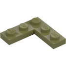 LEGO Olivengrøn Plade 3 x 3 Hjørne (77844)