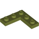 LEGO Olive Green Plate 3 x 3 Corner (77844)