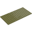 LEGO Olive Green Plate 8 x 16 (92438)