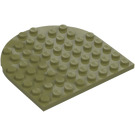 LEGO Verde oliva Piastra 8 x 8 Rotondo Metà Cerchio (41948)