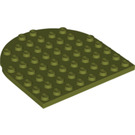 LEGO Olive Green Plate 8 x 8 Round Half Circle (41948)
