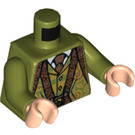 LEGO Olijfgroen Professor Filius Flitwick Minifig Torso (973 / 76382)