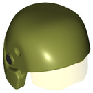 LEGO Olivgrün Resistance Trooper Helm mit Transparent Gelb Visier (35648)