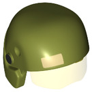 LEGO Olive Green Resistance Trooper Helmet with Transparent Yellow Visor with Square (35561 / 35648)