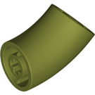LEGO Olive Green Round Brick with Elbow (Shorter) (1986 / 65473)
