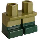 LEGO Zielona oliwka Krótkie nogi z Ciemnozielony Boots (41879)