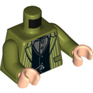 LEGO Olijfgroen Sirius Zwart Minifiguur Torso (973 / 76382)