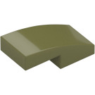 LEGO Olive Green Slope 1 x 2 Curved (3593 / 11477)