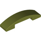 LEGO Olive Green Slope 1 x 4 Curved Double (93273)