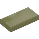 LEGO Olive Green Tile 1 x 2 with Groove (3069 / 30070)