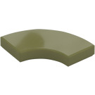 LEGO Olive Green Tile 2 x 2 Curved Corner (27925)