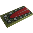 LEGO Olive Green Tile 2 x 4 with Tongue and Tooth (16359 / 87079)