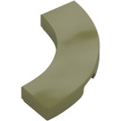 LEGO Olive Green Tile 3 x 3 Curved Corner (79393)