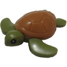 LEGO Olijfgroen Schildpad (Klein) met Medium Vleeskleur Shell (67040 / 104101)