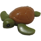 LEGO Olivgrün Schildkröte (Klein) mit Medium Flesh Shell (67040 / 104101)