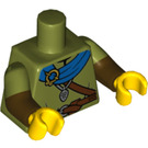 LEGO Olijfgroen Viking Minifiguur Torso (973 / 16360)