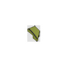 LEGO Olive Green Wedge 1 x 2 Left with Black Line (29120)