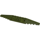 LEGO Olive Green Wedge 2 x 16 Triple with Armor Plate, Hatch, Air Intake and Scratches Right side Sticker (30382)
