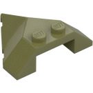 LEGO Olive Green Wedge 4 x 4 with Point (22391)