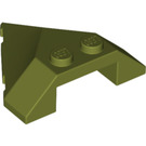 LEGO Olive Green Wedge 4 x 4 with Point (22391)