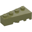 LEGO Verde oliva Cuneo Mattoncino 2 x 4 Sinistra (41768)