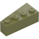 LEGO Verde oliva Cuneo Mattoncino 2 x 4 Destra (41767)