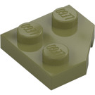 LEGO Verde oliva Cuneo Piastra 2 x 2 Cut Angolo (26601)