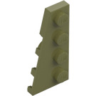 LEGO Verde oliva Cuneo Piastra 2 x 4 Ala Sinistra (41770)