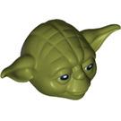 LEGO Olivgrün Yoda Kopf mit Gebogen Ohren (13824)