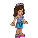 LEGO Olivia with Azure and Pink Top and Azure Skirt with Sunglasses Minifigure