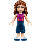 LEGO Olivia mit Dark Blau Cropped Trousers und Magenta oben Minifigur
