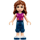 LEGO Olivia med Dark Blå Cropped Bukse og Magenta Topp Minifigur