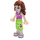 LEGO Olivia med Lime Cropped Bukse og Bright Rosa Topp Minifigur