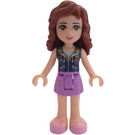 LEGO Olivia mit Medium Lavendel Rock und Dark Blau Weste Minifigur