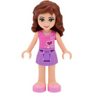 LEGO Olivia med Rosa Hjerte Topp og Lavendel Skjørt Minifigur