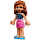 LEGO Olivia med Rosa Skjørt og Blå Sandals Minifigur