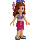LEGO Olivia with Purple Bikini Top with Sunglasses and Flower Minifigure