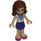 LEGO Olivia with White Top with  Azure Collar Minifigure
