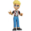 LEGO Olly s Černá a Bílá Horní a Suspenders Minifigurka