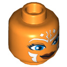 LEGO Orange Ahsoka Tano Head (Recessed Solid Stud) (3626 / 13679)