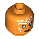 LEGO Orange Ahsoka Tano Minifigure Kopf (Einbau-Vollbolzen) (3274 / 104561)