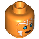 LEGO Orange Ahsoka Tano Minifigure Head (Recessed Solid Stud) (3626)