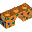 LEGO Orange Bogen 1 x 3 mit Stars (4490 / 39032)