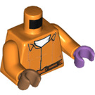 LEGO Orange Arkham Two-Gesicht mit Orange Jumpsuit Minifig Torso (973 / 76382)