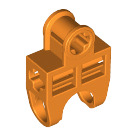 LEGO Orange Ball Connector with Perpendicular Axleholes and Vents and Side Slots (32174)