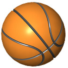 LEGO Orange Basketball mit Schwarz Lines (43702 / 45530)