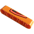 LEGO Oranje Balk 5 met Brake Light (Links) Sticker (32316)