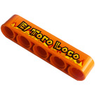 LEGO Orange Beam 5 with 'El Toro Loco', Flames Sticker (32316)