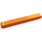 LEGO Oranje Balk 9 met Danger Sign Sticker (40490)